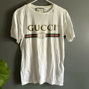 Gucci T-Shirt size M white logo